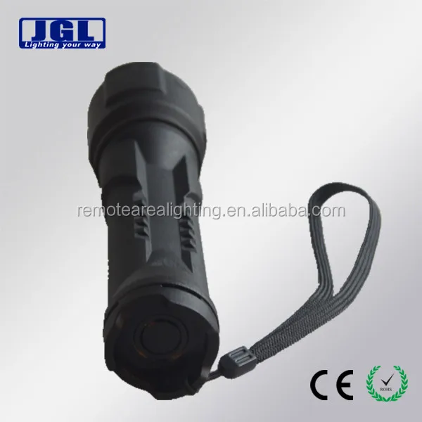 PC lens battery powered emergency searching waterproof torch light low battery warning 3w led torch 9913