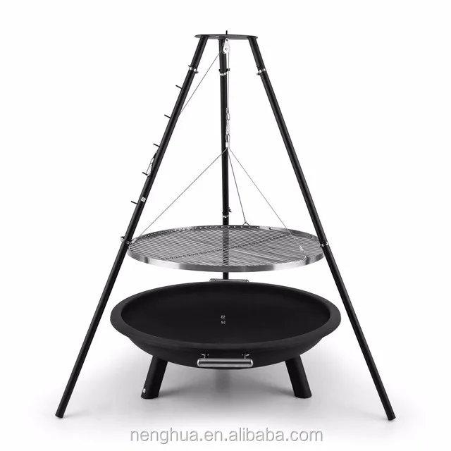 Robust Stainless Steel Swing Grill Fire Pit With Tripod Mount Buy Swing Grill Fire Pit,Tripod