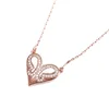 41798-African Style Wholesale Jewelry Rose Gold Heart Necklace