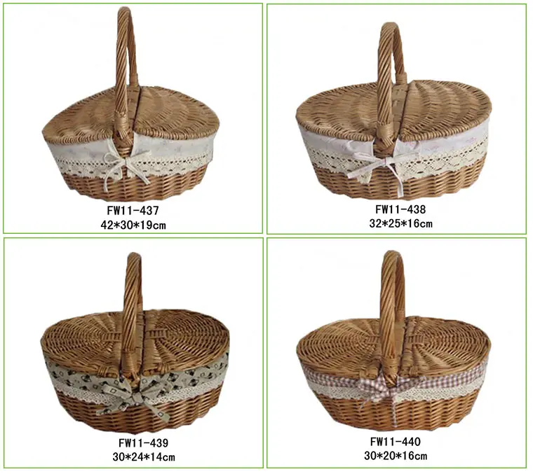 Fuente De La Fábrica De Alta Calidad Artesanía Willow Almacenamiento De