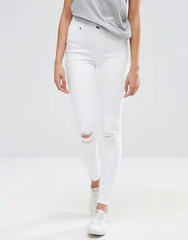 girls white denim jeans