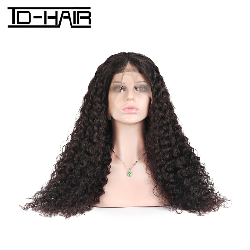 

TDHAIR Grade 9a Remy Hair Water Wave Unprocessed 360 Frontal Lace Wig 180% Density 12-28 Inch Water Wave Wig