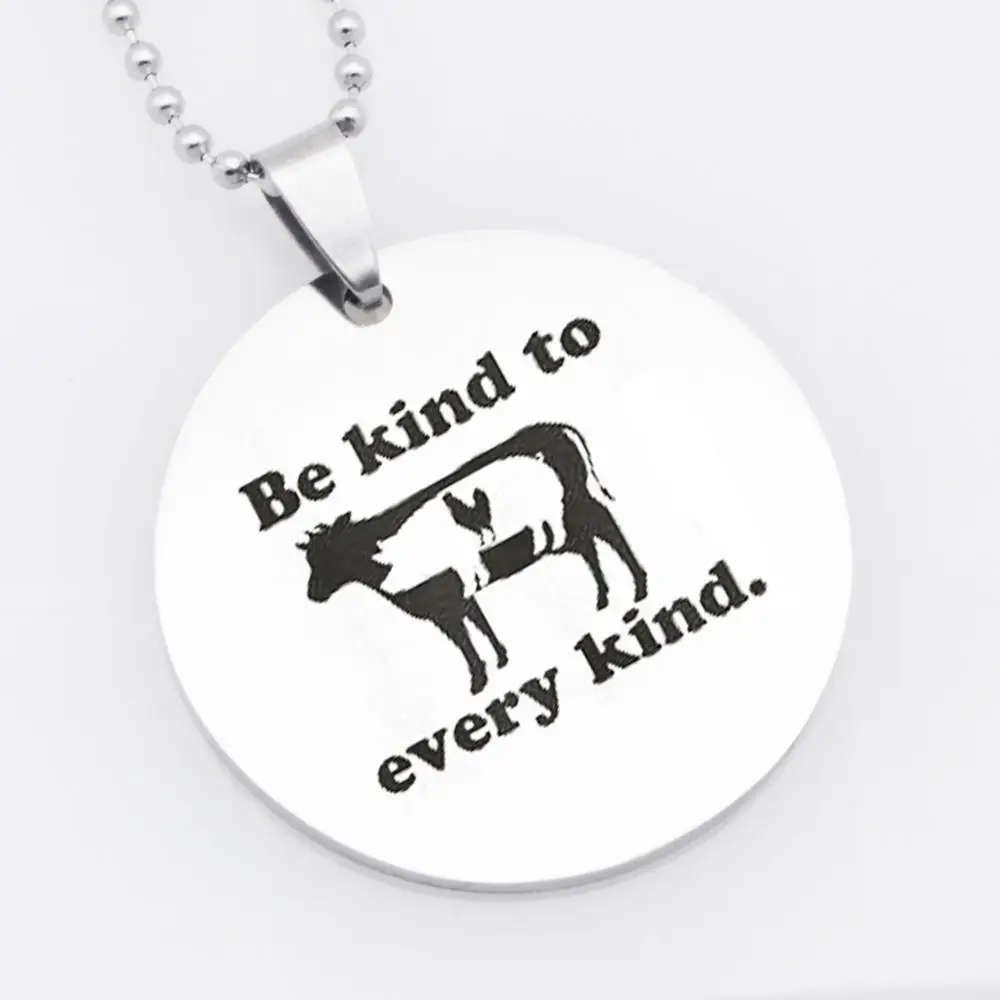 

New Arrival Stainless Steel Jewelry Be Kind To Every Kind Letter Necklace Keychain Best Gift For Men And Women YP6178