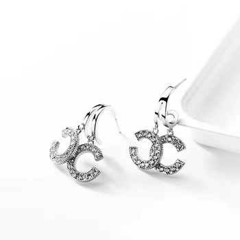 925 Sterling Silver Advanced Cc Earring Women French Style 2019 New ...