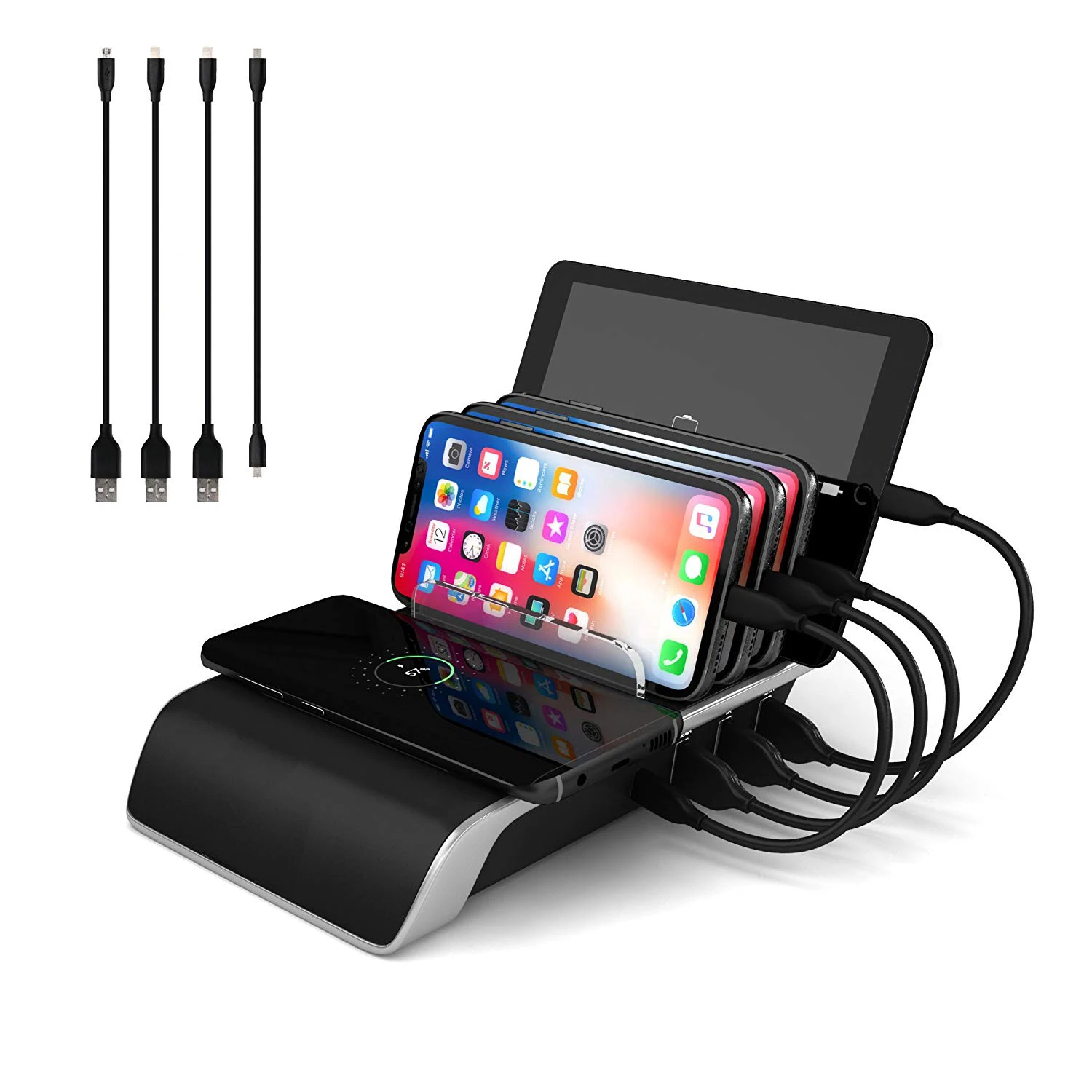 Usb Charging Station Dock 4 Port Fast Charge Docking Station For ...