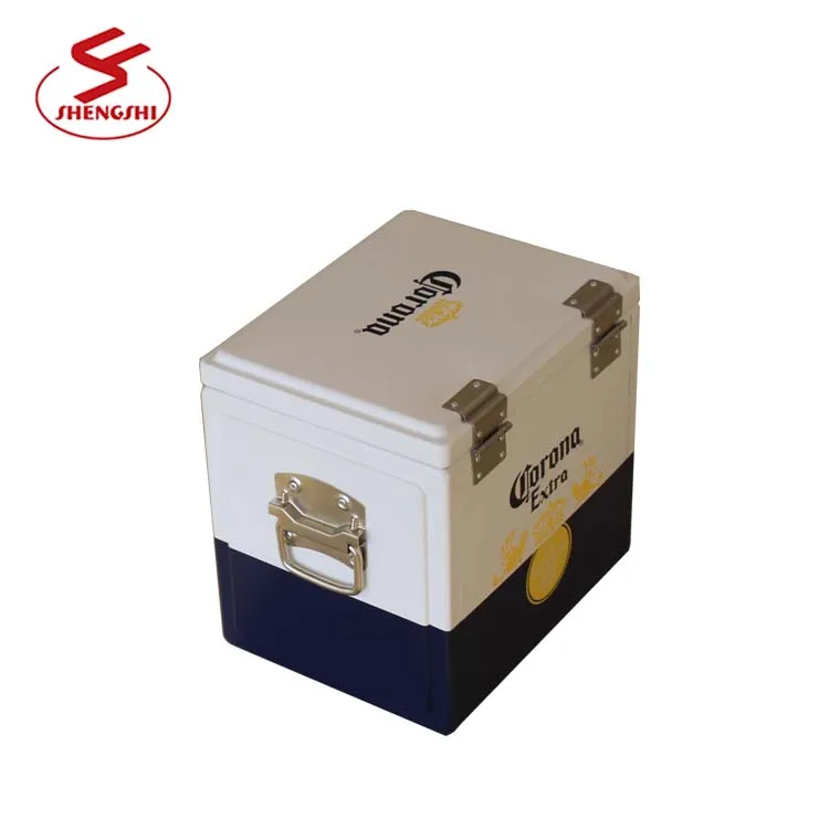 
metal corona cooler box insulated corona cooler small cooler box 