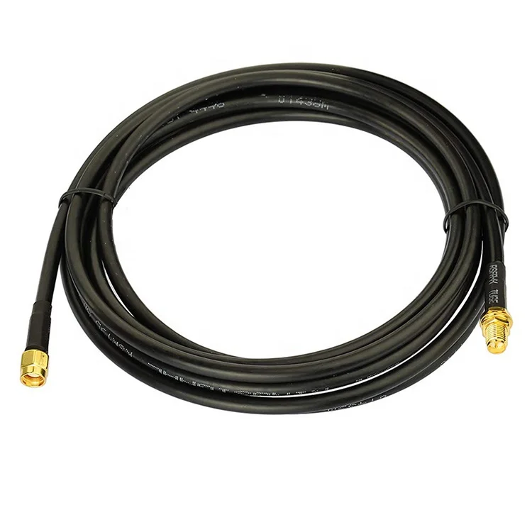 Low-loss Antenna Cables 3DFB RP SMA-MALE to RP SMA-Female Bulkhead 3DFB Coax Cable - ANKUX.COM