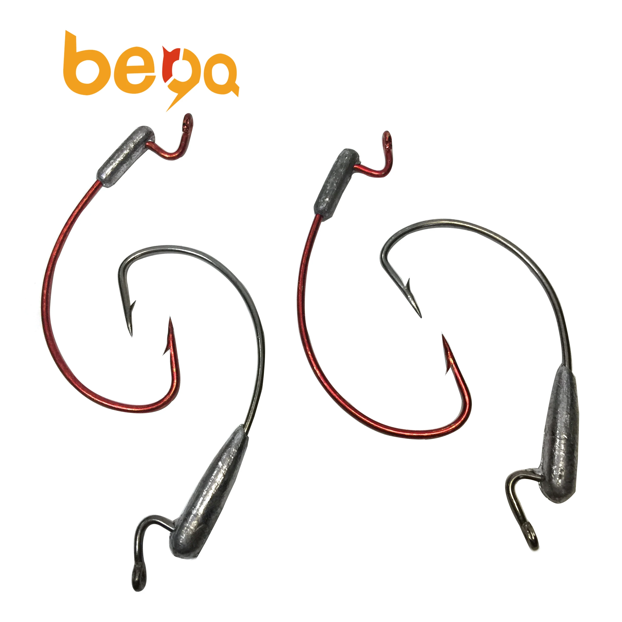 

5936 Wholesale Crank fishing hook high carbon steel hook worm hook, Silvery ,customizable