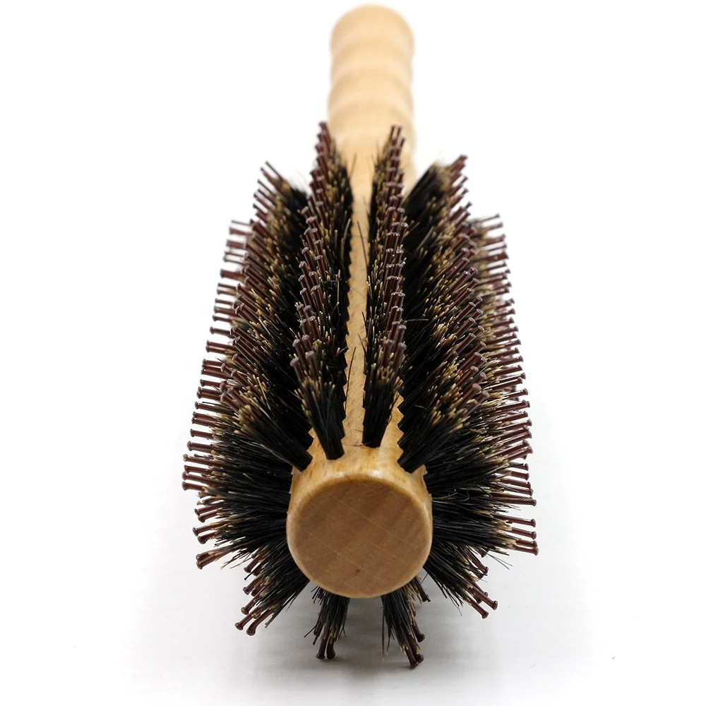 

High Quality Antistatic Curly Hair Care Comb Boar Bristle Salon Home Brush Roll Round Wooden Gourd Handle Hairbrush, S,m,l