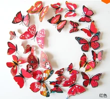 3D Butterfly Wall Decals 12Pcs 2Big+2Middle+8Small PVC 3D Butterfly Wall Stickers For Girl Boy Kids Living Rooms Home Decoration