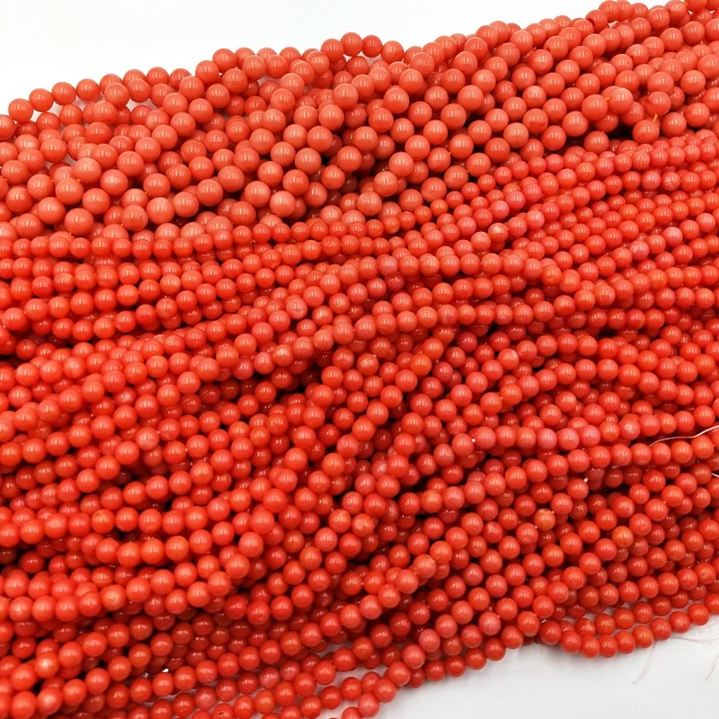 

salmon pink sea bamboo coral beads 4mm 5mm 6mm 7mm 8mm 9mm round beads 15.5" Inch Strand Beading Supplies, Red