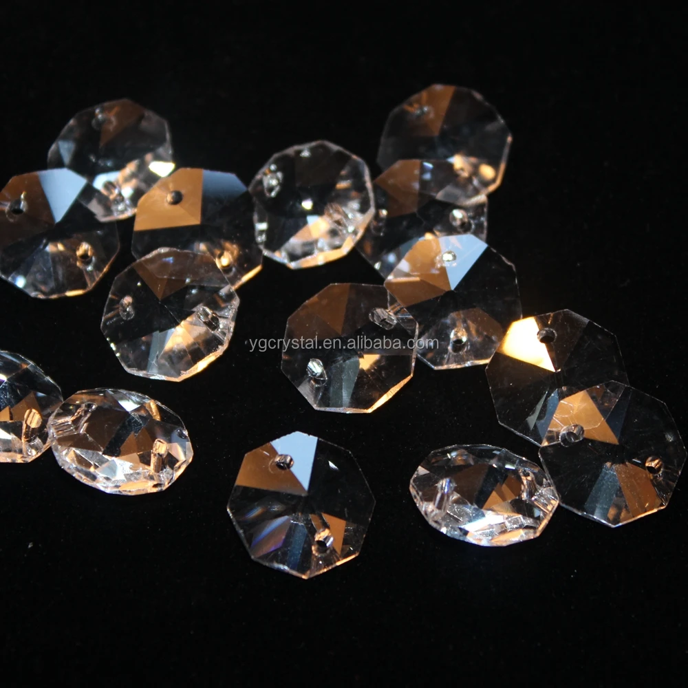 
Hot sell crystal octagon beads chandelier lighting accessory ,curtain beads and DIY crafts 