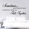 sometimes good things fall apart wall stickers home decorative decals vinyl mural art black quotes