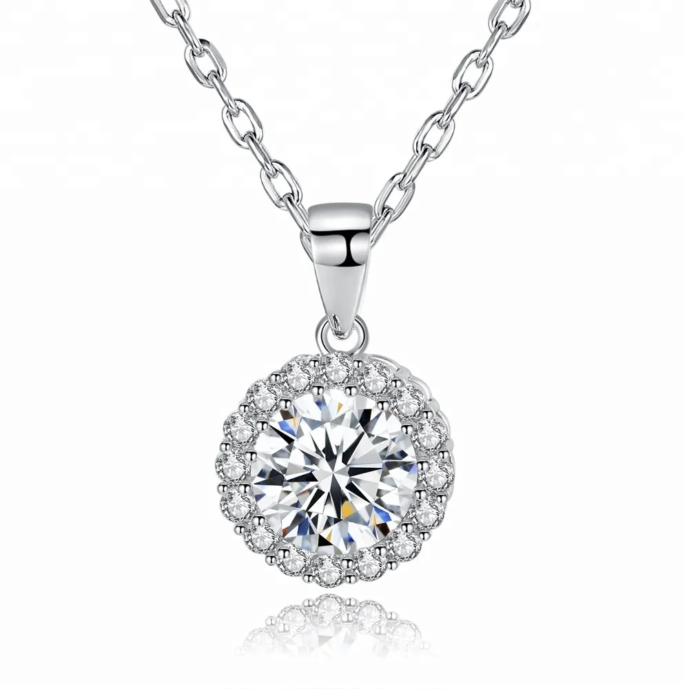 

Women Accessories China CZ Stone Jewelry Fashion Women Round Necklace, White, gold