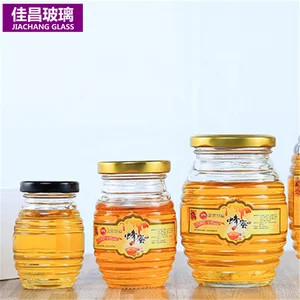 Image of Manufacturers Sell Honey Bottles Glass Bottles Round Glass Jars