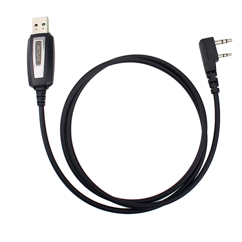 

Retevis 2 Pin USB Walkie talkie Programming Cable Universal for Revevis H-777/RT-5R BF-UV5R/888s Kenwood Wouxun two way radio