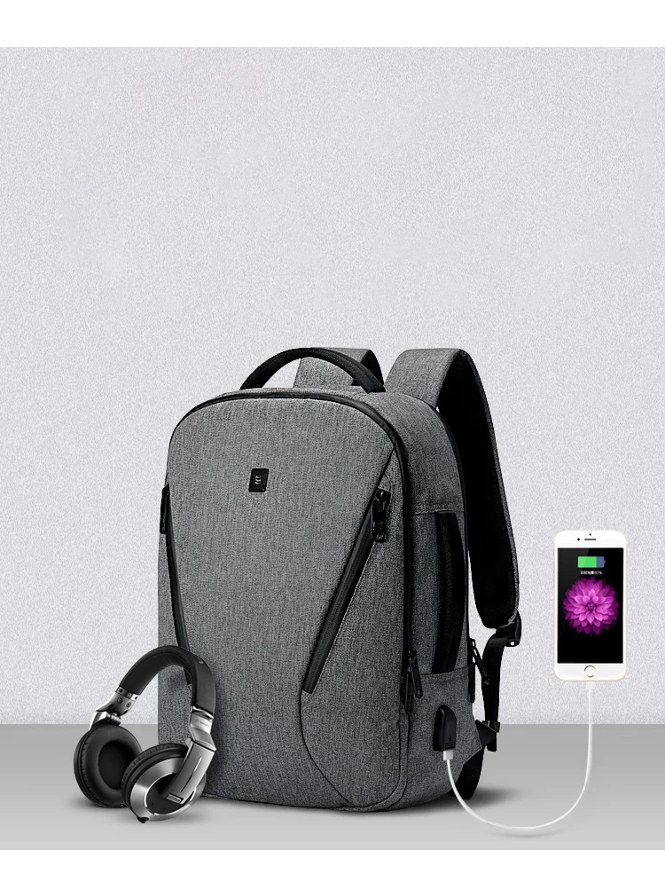 High quality best smart stylish waterproof mens USB charging backpack rucksack laptop back pack bags