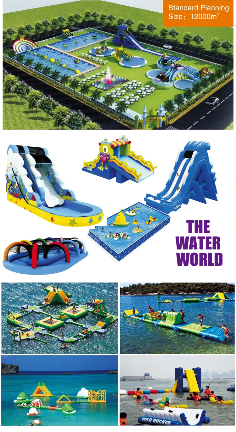 water park equipments for kids and adult water slide
