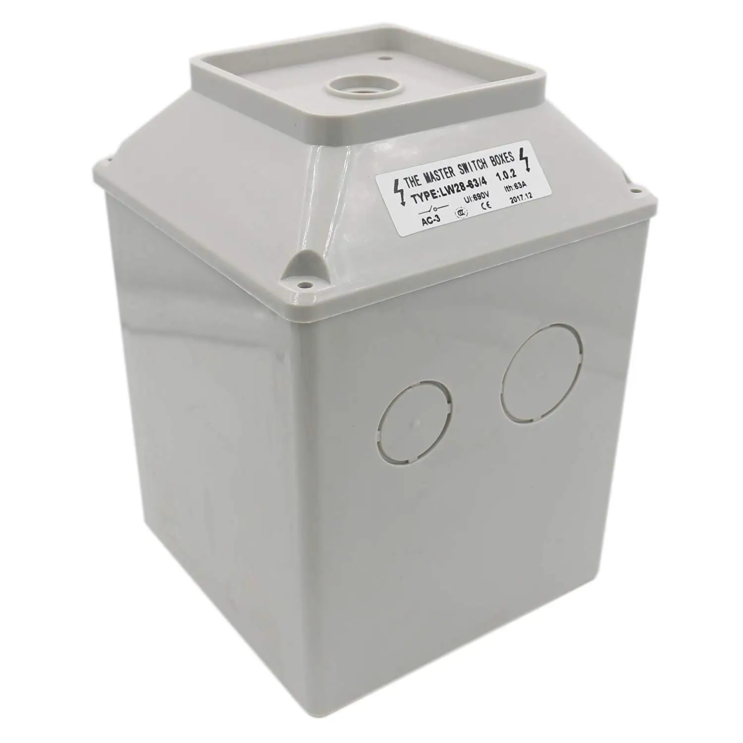 Baomain Master Switch Exterior Box LW28-63/4 Work for Universal Rotary Changeover Cam Switch SZW26-63 660V 63A 3 Position 3 Phase