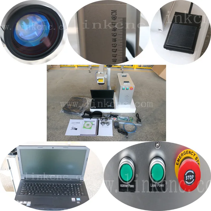 High steady metal fiber laser marking machine / copper and aluminum metal marking machine 20w / marking laser machine