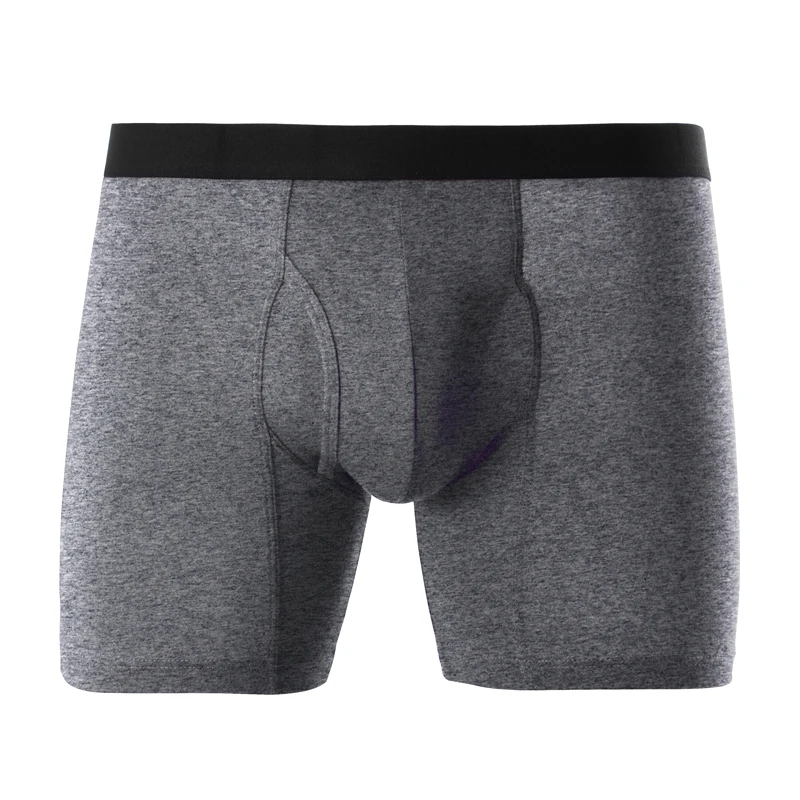 

High Quality Open Fly Underwear Cotton Comfort Soft Boxer Briefs, Black;white;red;blue;grey