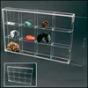 Custom Clear Acrylic showcase cabinet with12 dividers plexiglass lucite perspex pmma Cabinet display shelf for collection