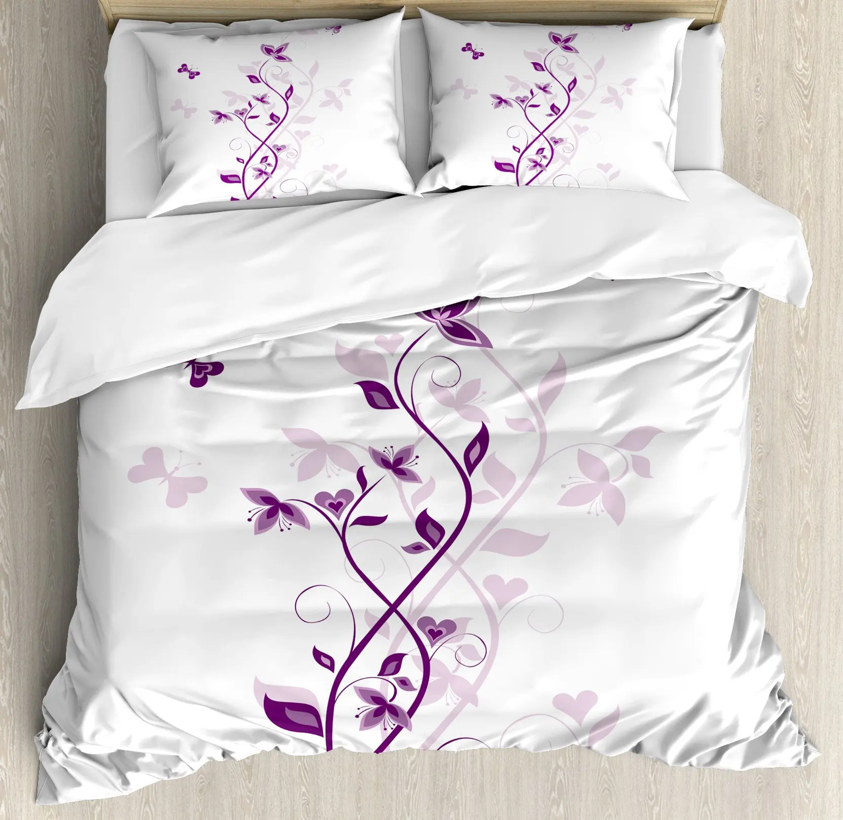 purple butterfly bedding