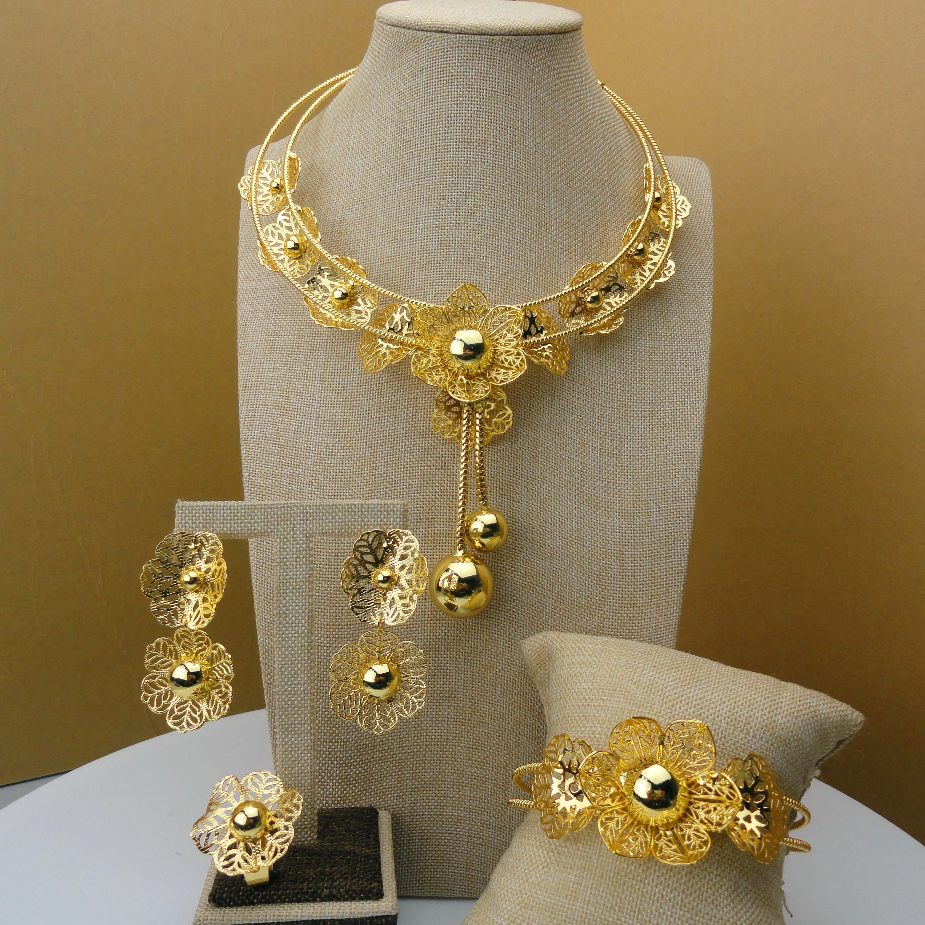 

Yuminglai Dubai Jewelry Sets Goldplate Jewelry for Women FHK5551, Any color