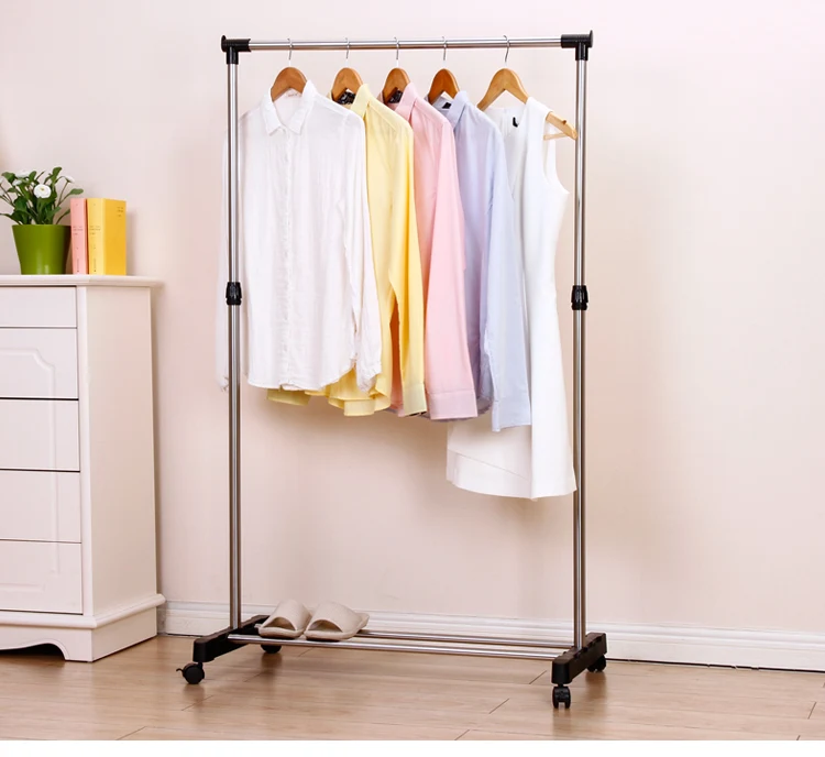 Modern Portable Bedroom Single Pole Hanging Clothes Rack Buy Hanging Clothes Rack,Portable