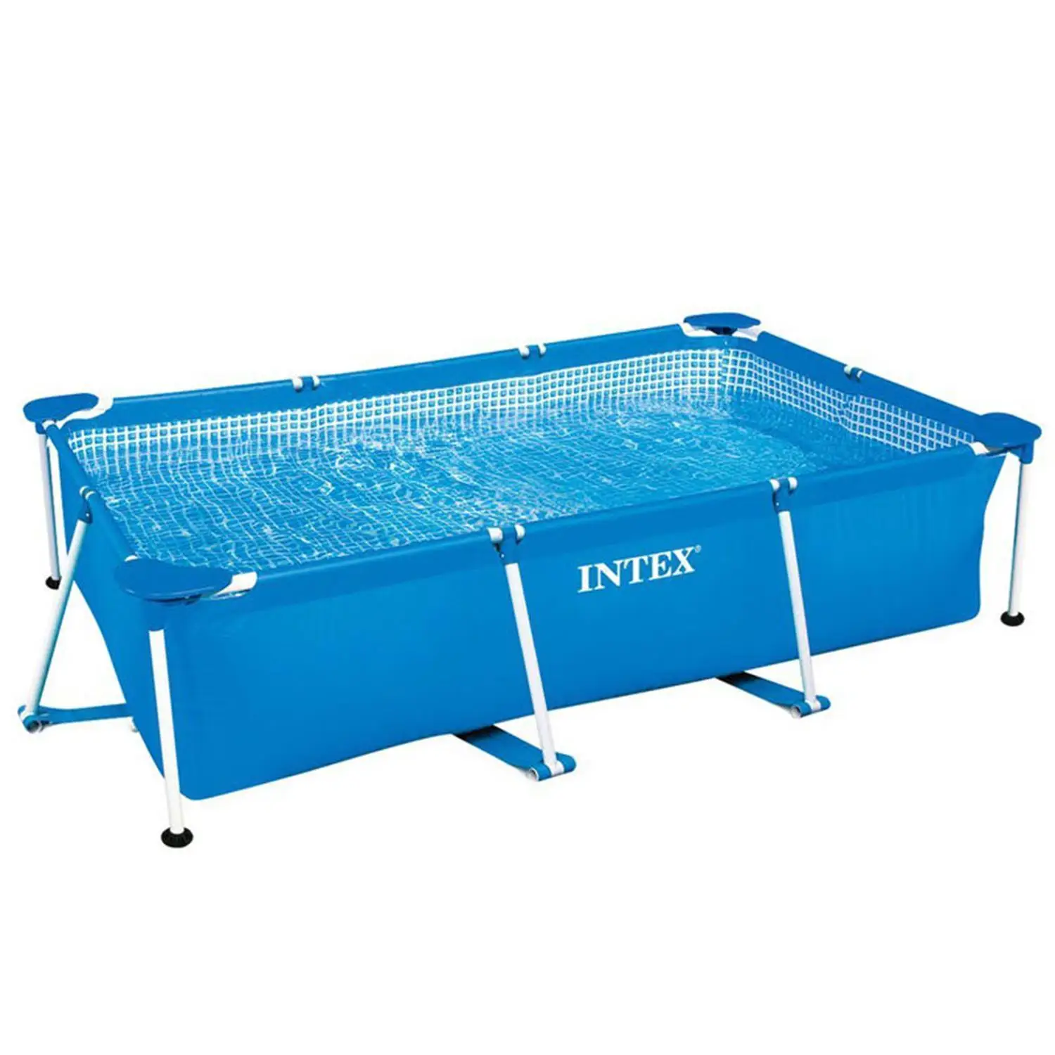 Intex 28271 PVC Rectangular Metal Frame Baby Above Ground Family Use Swimming Pools