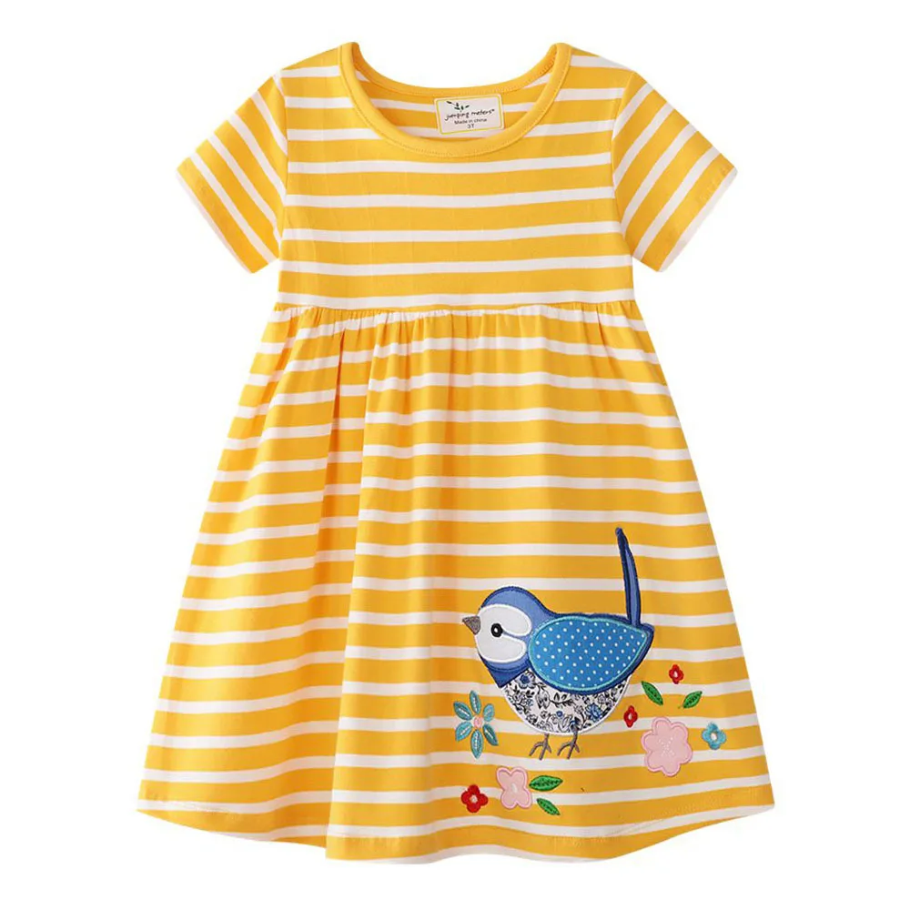 Children Clothes Casual Print Kids Baby Girl Smocked Dresses