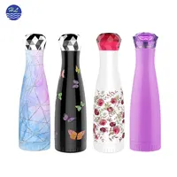 

Colorful 500ML double wall insulated thermos vacuum flask shaped bottledjoy sport stainless steel vacuum water cola bottle