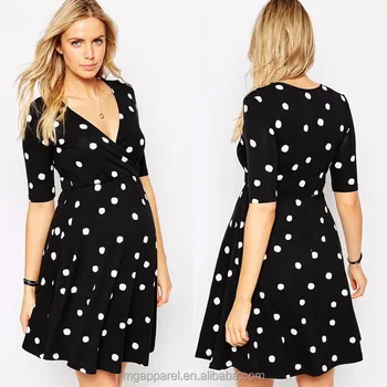 spotty maternity dress