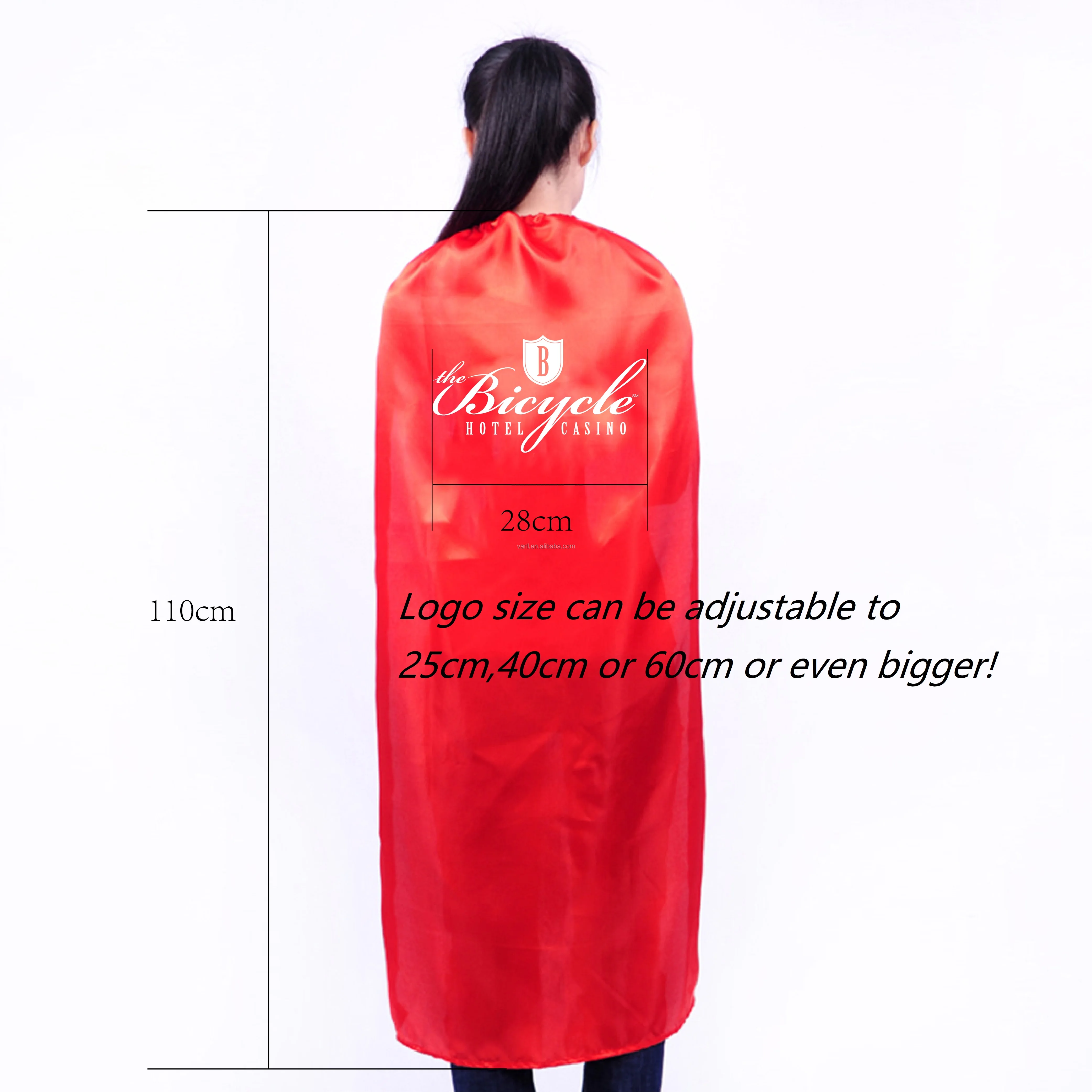 110*70cm Men & Women Adult Makeup Cape With 40cm Or 60cm Logo Printed