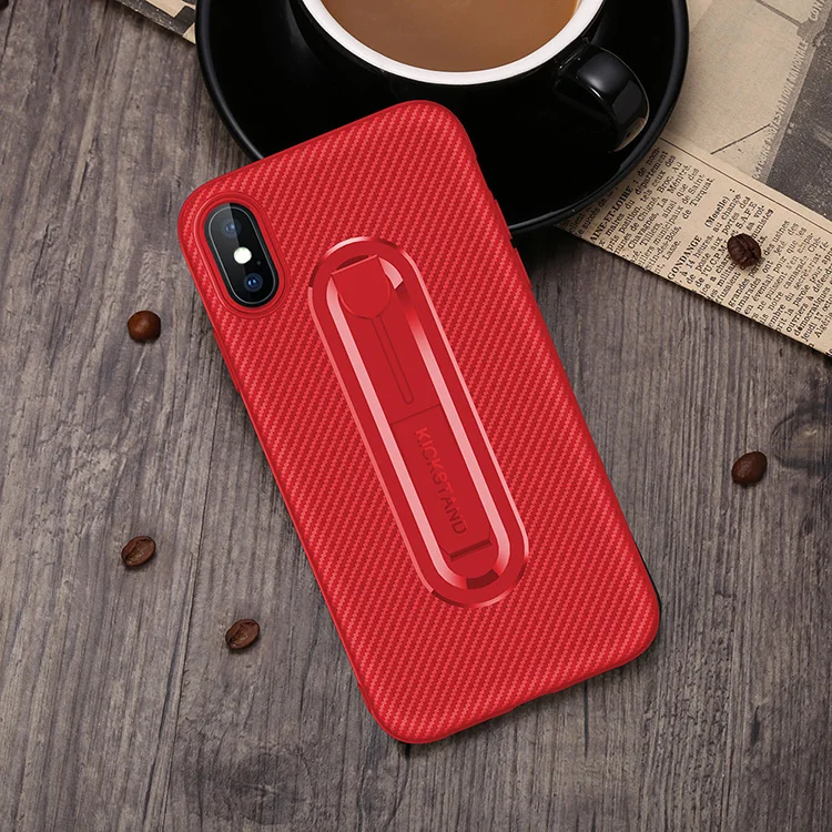 

Mobile Phone Accessories Stand Soft TPU Phone Case For iPhone Xs max, 5 colors