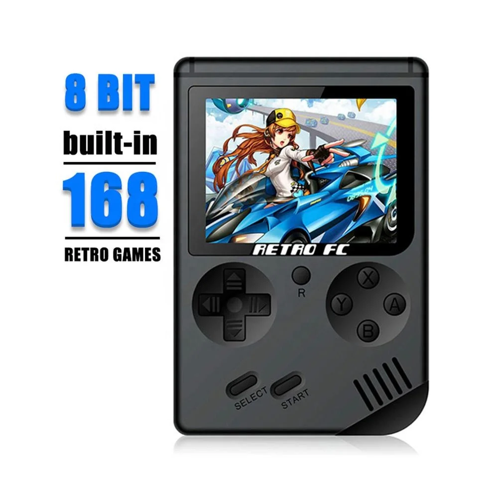 

2018 Hot Mini Handheld Game Consoles - Portable Retro Mini Game Console, LCD 3.0 Inch Screen Built-In 168 Game Free Shipping DHL, White red black blue