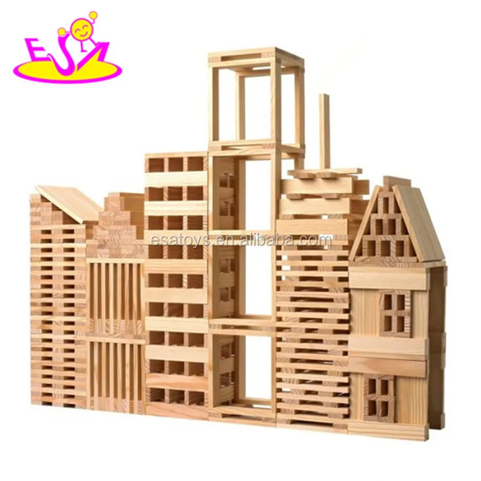 Kids Wooden Building Construction Blocks Creative Learning Educational Toy 