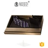 High Quality Men's Accessories Show Tray Metal Bronze Color Belt Wallet Sunglass Keychain Cufflinks Display Box Tray