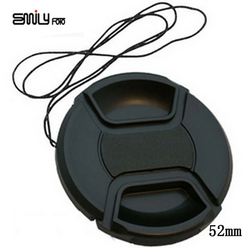 52mm Centre Pinch Camera Lens Cap made of solid plastic ,snap-on lens cap