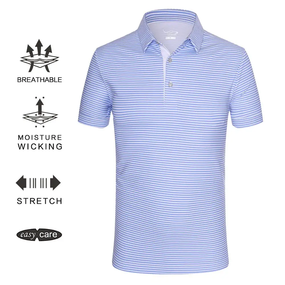 

Blue Horizontal Stripes golf polo shirt