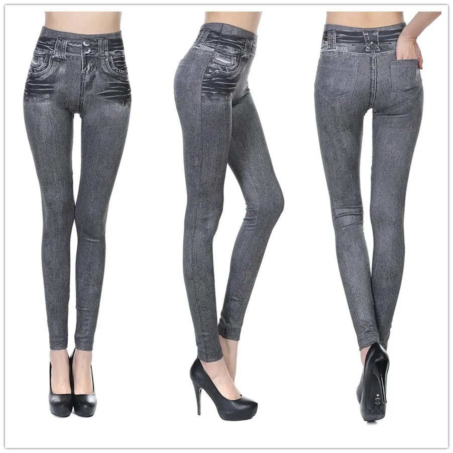 Black Jean Girls Seamless Jeggings 
