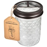 

16oz clear Wide Mouth Mason glass Jars Foam Soap Stainless Steel Dispenser with Labels