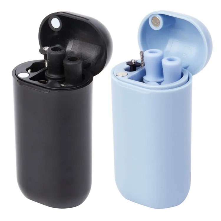 

Top selling foldable reusable drinking metal stainless steel drinking straws with hard case, Black/siilver/grey/blue/green/pink/gold