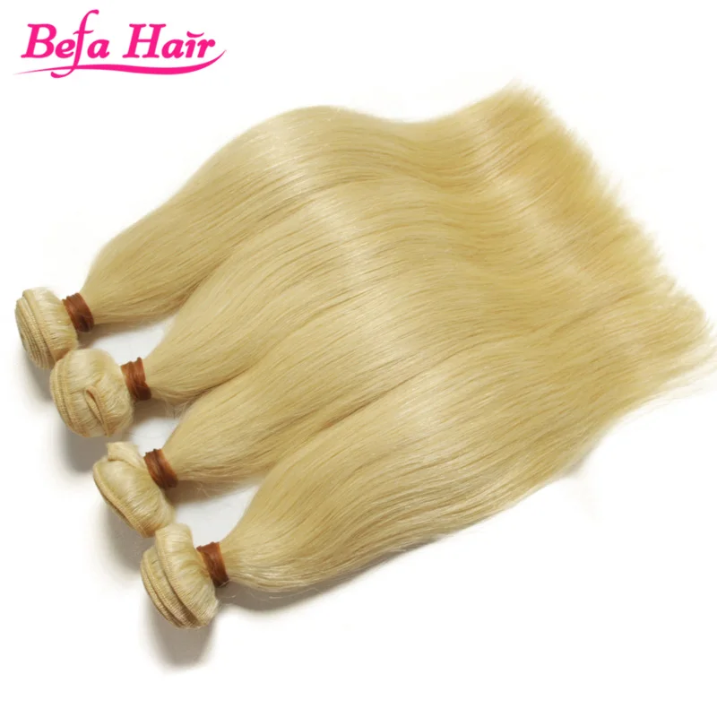 

Popular 613 Blonde Human Hair Weave 26 Inch Straight Weaving Human Extensions Machine Hair Weft