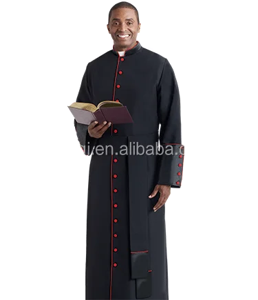 
Basic black cassock /year rounder cassock jesuit robe vestments  (60459479058)