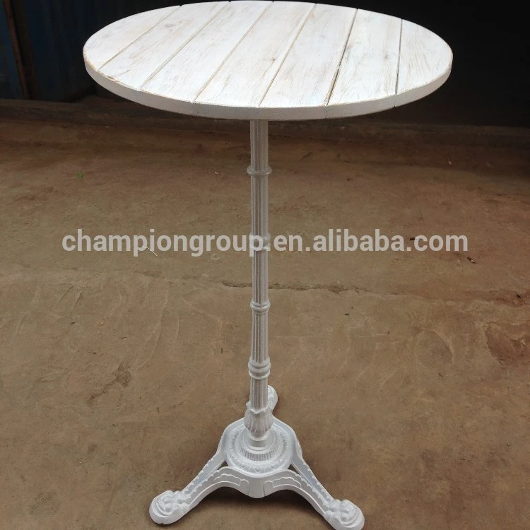 Cast Iron Table Base For Bar In White Finish Cast Iron Table Base For Bar In
