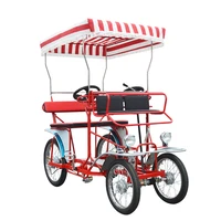 

To Buy Family 2 Person Surrey Fahrrad Four Wheel Beach Tandem Quadricycle Bike with Free Duty