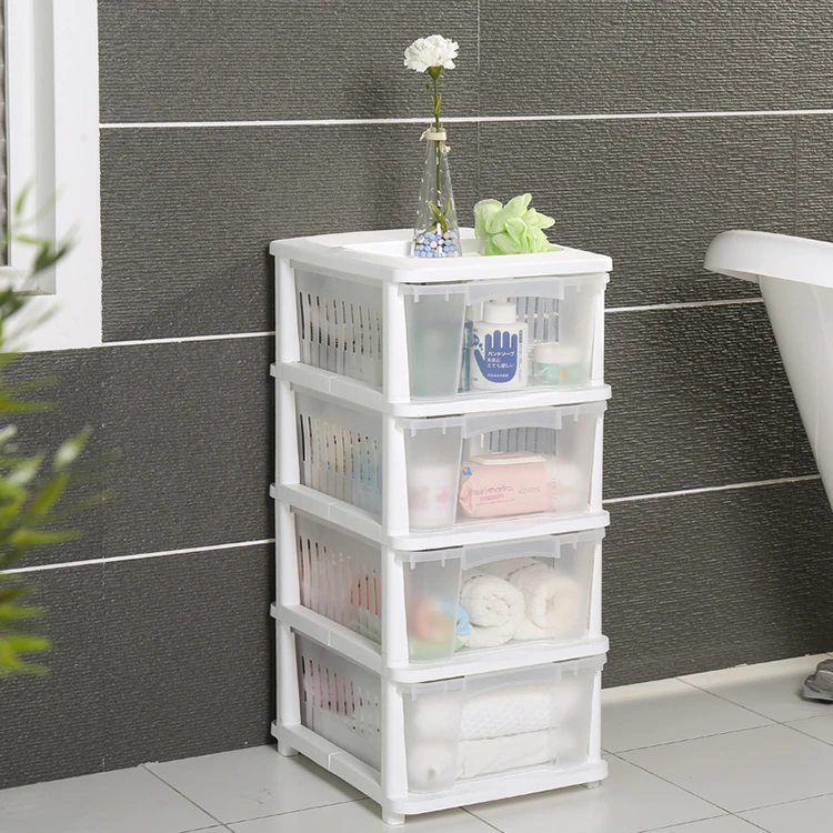 
Transparent stracked four layers Storage drawer with Hollow out 