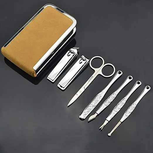 

Clearance Sale Free Shipping in US Nail Clippers Set Stainless Steel Manicure Pedicure Nails Tools Set of 7Pcs, Picture color