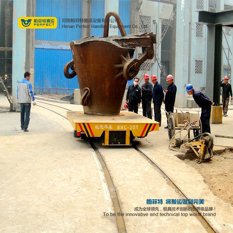 Large Capacity Ladle Transfer Cart On Rail With High Temperature Prevention